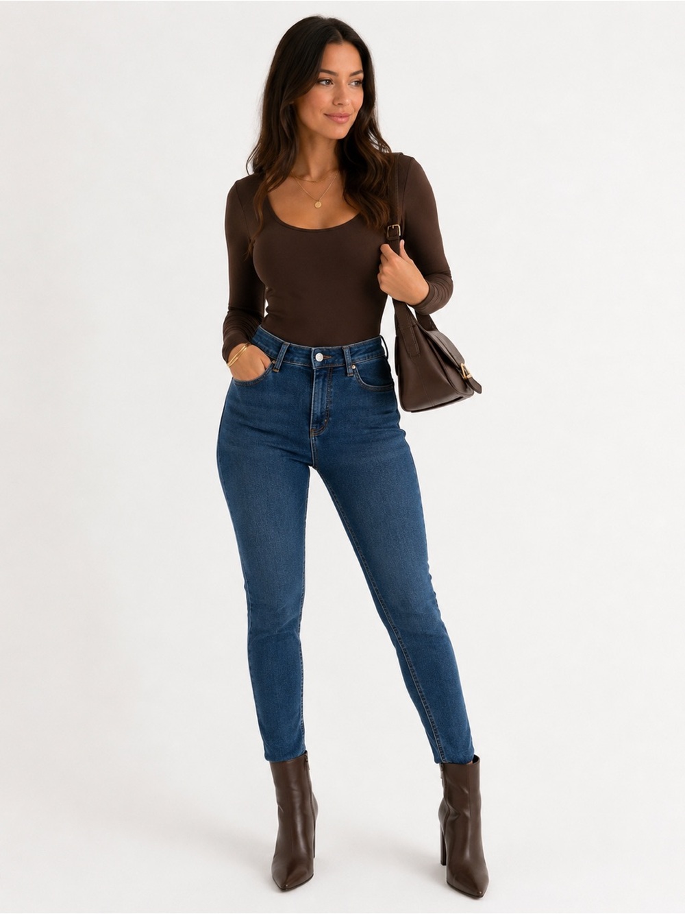 Topshop High Rise Skinny Jeans Dark Blue Denim W25 L30 Size 25